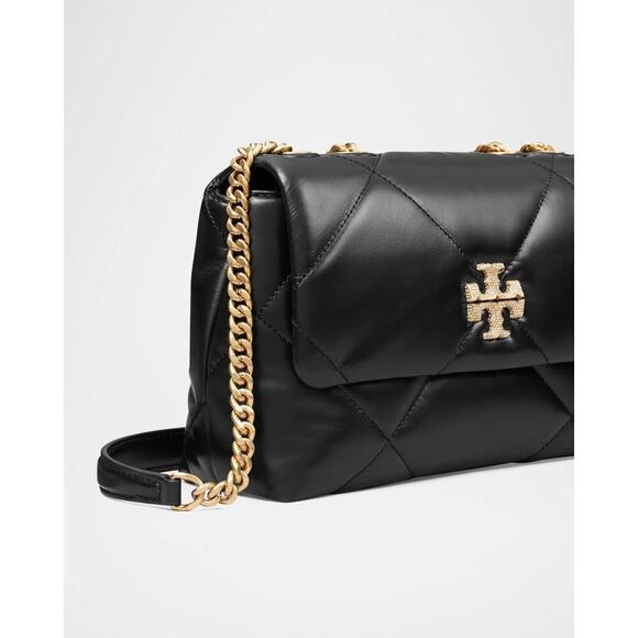 Tory Burch Kira Diamond Quilt Pave Concertible Shoulder Dust Bag OS NWT - Picture 4 of 13